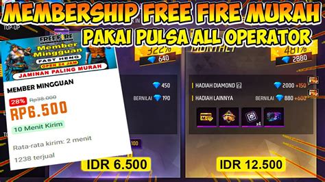 membership mingguan free fire - Kunjungi halaman topup padat pasukan sore gratis ongkir tetapi lebih murah saat promo image 1