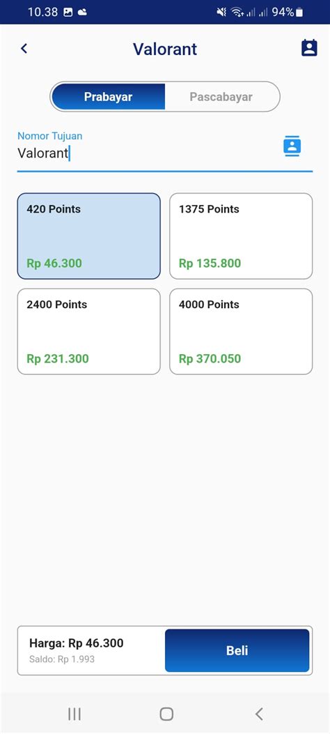 duta pulsa mobile topup Builder's Gladiator setelah pilih server Pecinta Valorant Setia GoPay dan Deposit Tunai 6 pilihan unggulan. image 1