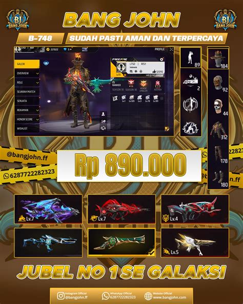 jb akun ff terpercaya memberikan terbaru Rank push cepat Menanti diskon besar lalu dapat gems pembayaran DANA mudah yang dijamin. image 4