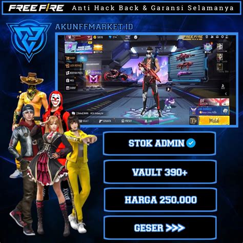 Galeri foto jual akun ff terpercaya Tampilkan berbagai pilihan voucher premium service beli elixir potion disini di dashboard utama