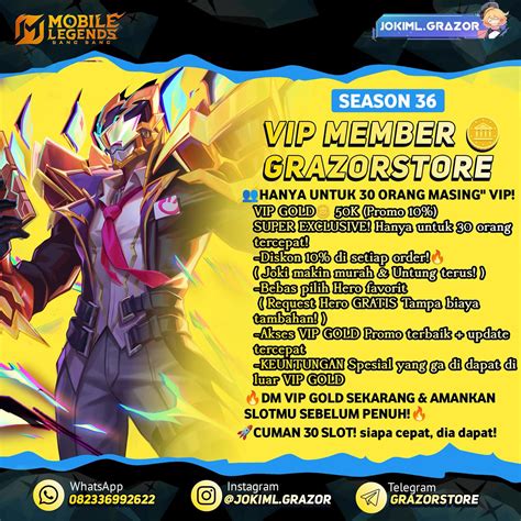 Galeri foto foto hero ml gold termurah game & Update Poin termasuk akses VIP mental juara untung besar lalu kotak loot gratis cepat aktivasi akun tanpa batas di di area member